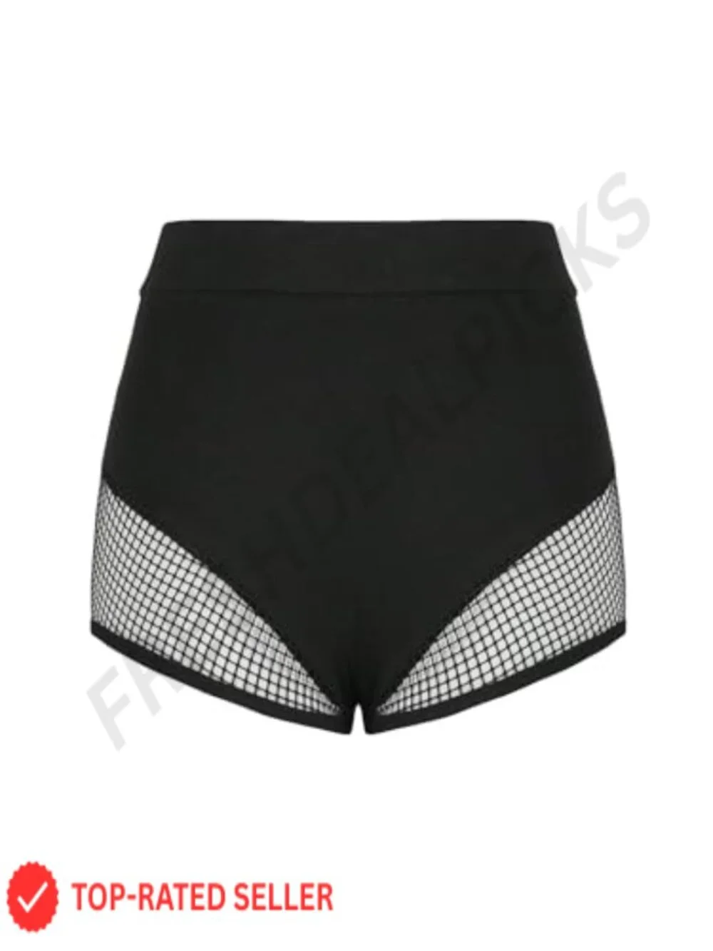 High Waisted Ruched Butt Lifting Shorts with Mesh Contrast Sheer
